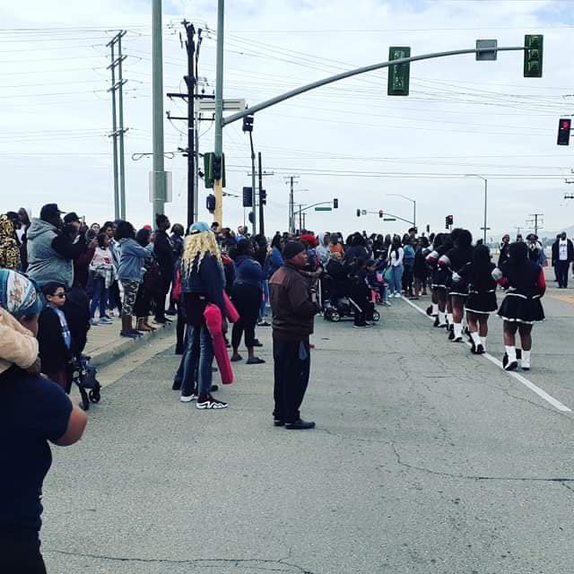 Spectators enjoy the MLK Day parade.