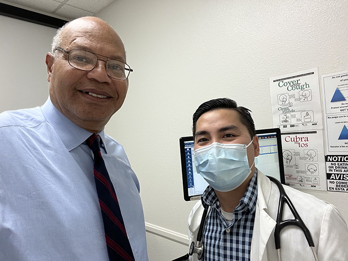Carl Dameron has a diabetice check up with his PA at Lasalle Medical Clinic's Mt. Vernon Office. 