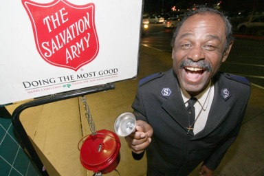 Earl Perkins Rings the bells to raise funds for The Salvation Army to help the Hungry, Homeless and Hopeless this holiday season.