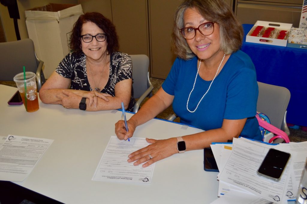 Mikki Cichocki has officially filed for candidacy for the San Bernardino City Unified School District Board. She recently completed the paperwork with Campaign Manager Patty Taylor at the San Bernardino County Registrar of Voters.