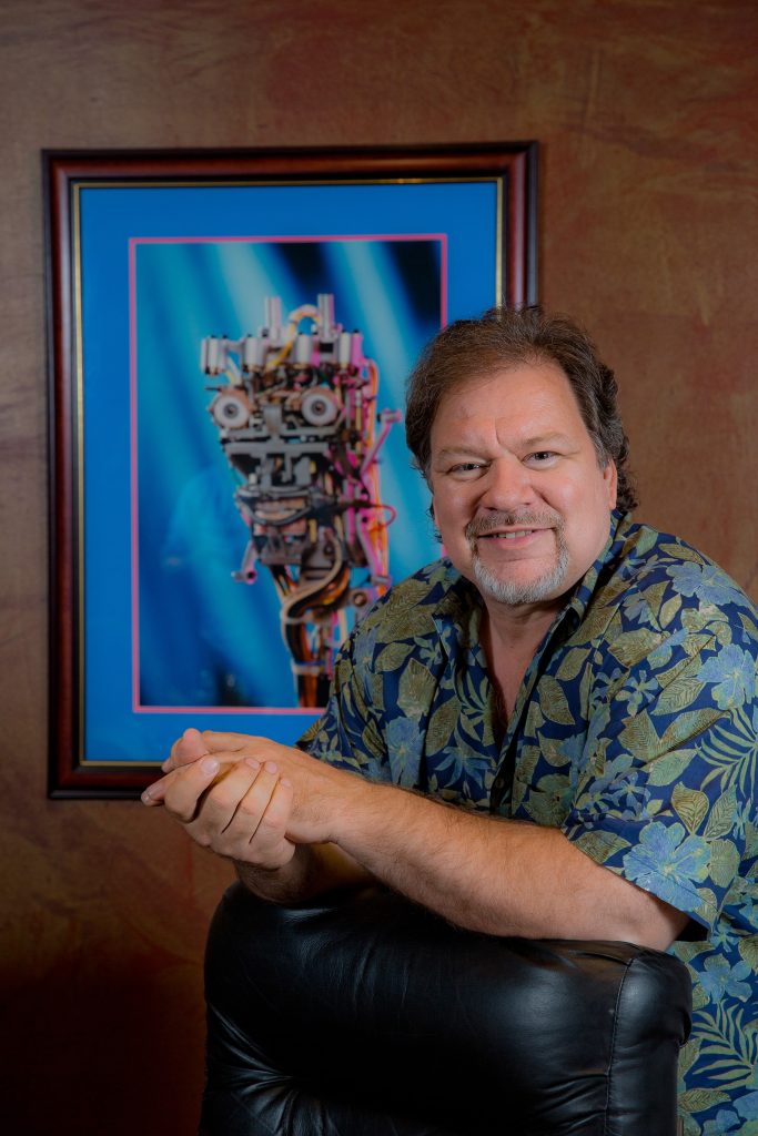 Photo caption: Garner Holt, the savvy entrepreneur and founder of his Redlands-based company, creates gateways to realms of imagination, artistry, and technical wizardry.