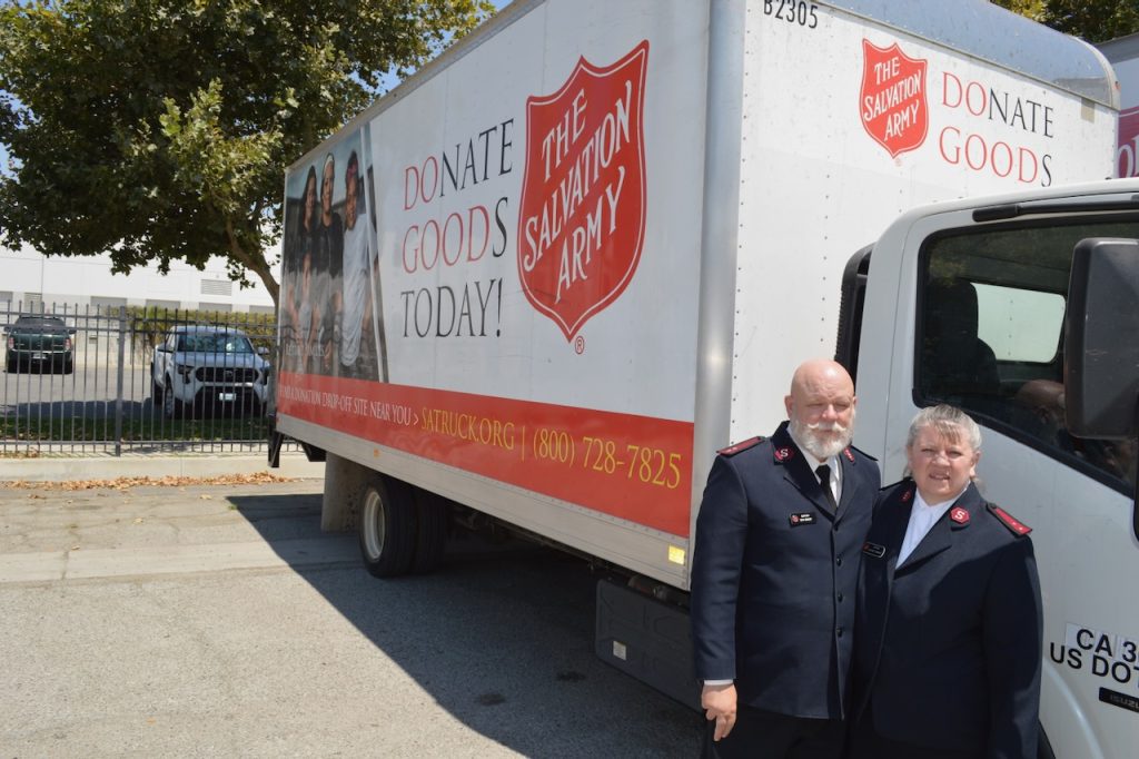 Photo caption: Salvation Army Captains Steve and Daylene Staneart are thrilled to be back at The Salvation Army’s San Bernardino Adult Rehabilitation Center. The men’s rehab is primarily funded by the sale of donated goods in thrift stores.